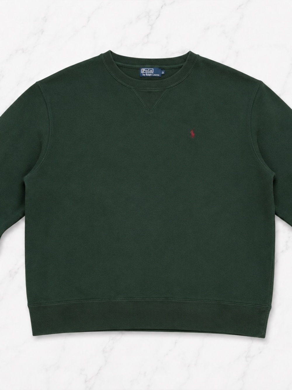 Polo by Ralph Lauren Dark Green Crewneck Sweatshirt with Red Pony